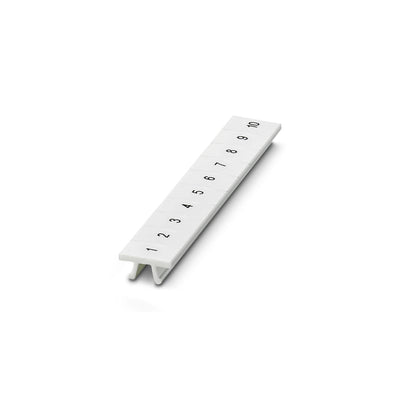 Tira zack, 10 unidades, rotulacion con numeros sucesivos: 1/10, blanco, para ancho 6,2 mm 1051016194 Phoenix Contact