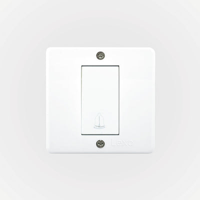 Casquete IP20 con pulsador NA 10A 250V, blanco