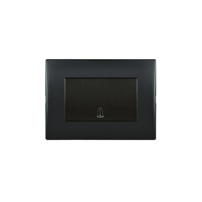 Interruptor andes pulsador timbre teclón 73mm 10A 250V BLACK armado