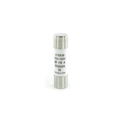 Fusible cilíndrico 10x38mm., 10A