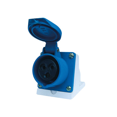 Enchufe industrial hembra sobrepuesta IP44, 32A, 220V, 2P+T
