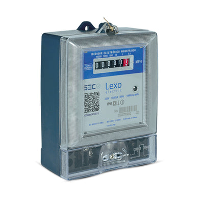 Medidor eléctrónico monofásico IP51, 10(50)A 220V, 50Hz