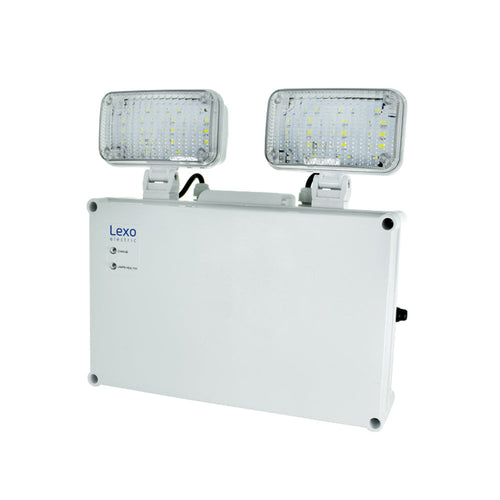 Equipo emergencia LED IP65, 2x5,5W, 6.500K,
