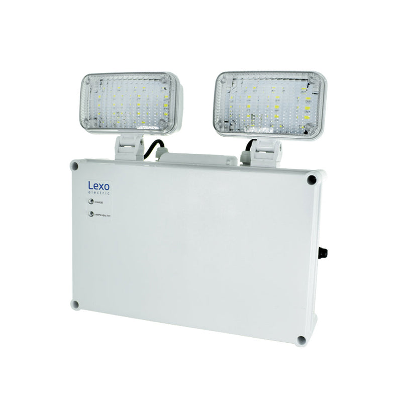Equipo emergencia LED IP65, 2x5,5W, 6.500K,