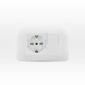 Toma corriente SCHUKO 10/16A 250V blanco armado - Miniatura 1