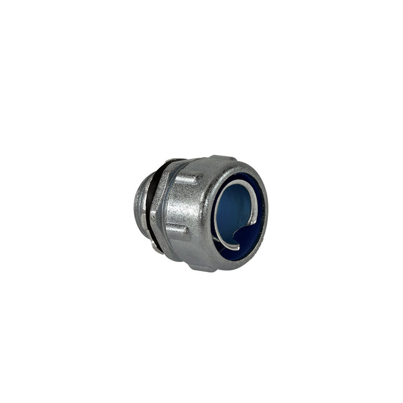 Conector metálico recto 25mm.