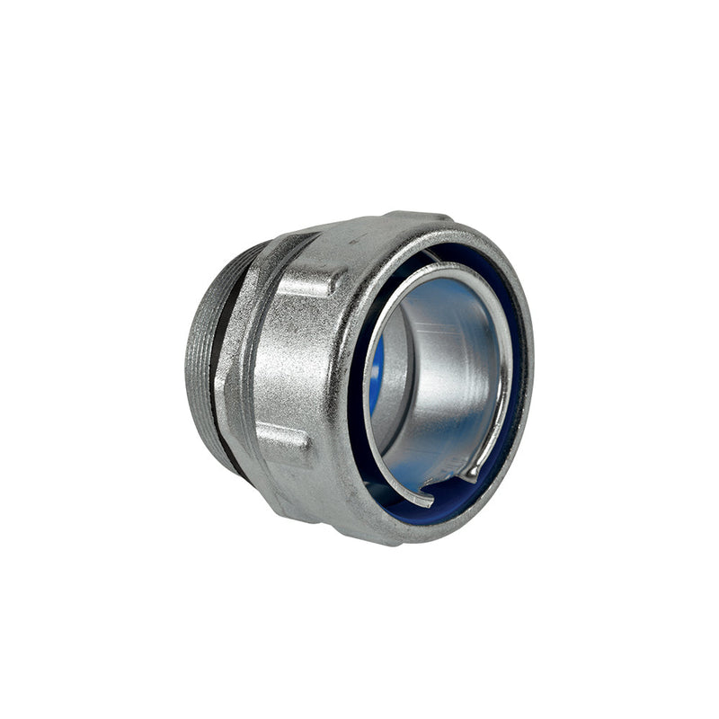 Conector metálico recto 63mm.