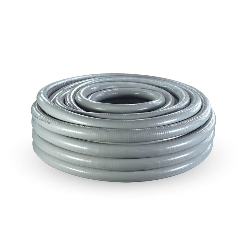 Tubo metálico flexible 25mm., rollo de 100mts.