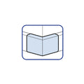 Curva exterior para canaleta PVC 40x16mm - Miniatura 1