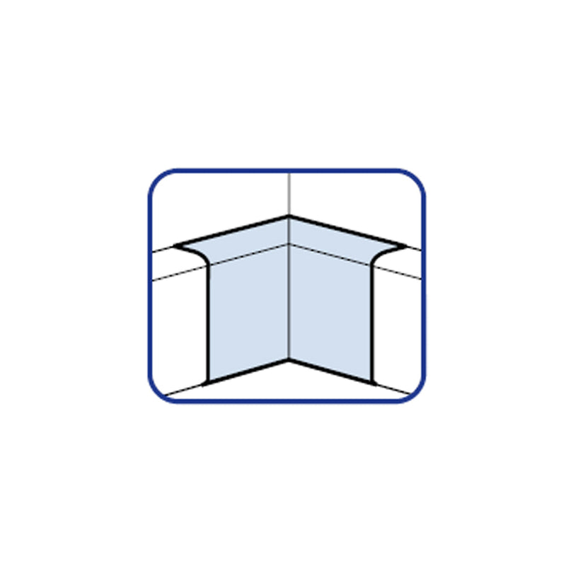 Curva interior para canaleta PVC 40x16mm