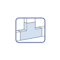Derivación T para canaleta PVC 20x10mm - Miniatura 1
