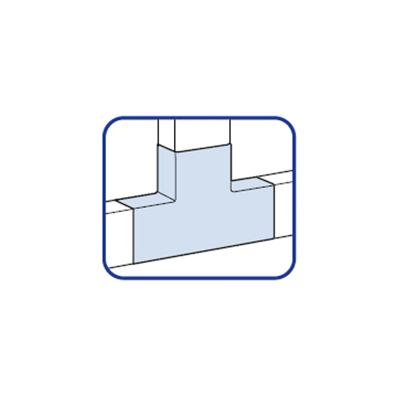 Derivación T para canaleta PVC 100x50mm