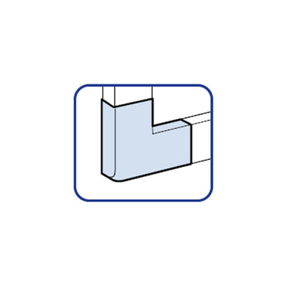 Angulo plano para canaleta 100x50mm
