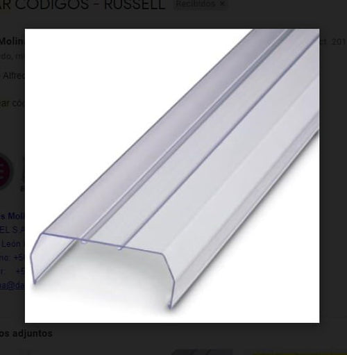 COBERTOR TRANSPARENTE PARA/BORNES 1MT/LARGO PVC SIN/SOPORTES 303436194 Phoenix Contact