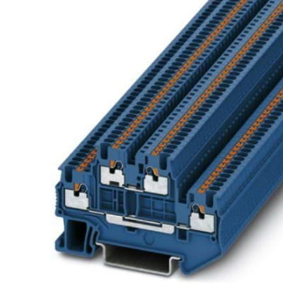 BORNE DOBLE PISO 1,5MM2 (26-14AWG) PUSH-IN AZUL MEDIDAS3,5x65,4x50,1MM 320852494 Phoenix Contact
