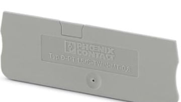 TAPA FINAL PARA BORNE PT 1,5/S-TWIN-MT 3CONEX GRIS 321031394 Phoenix Contact