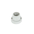 Portalámpara tipo base recta de loza, E27, 4A, 250V, blanco - Miniatura 1