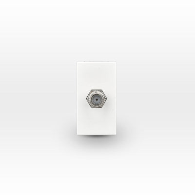 Módulo toma TV coaxial tipo F blanco