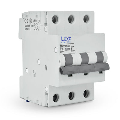 Interruptor automático 3X10A curva C 10kA