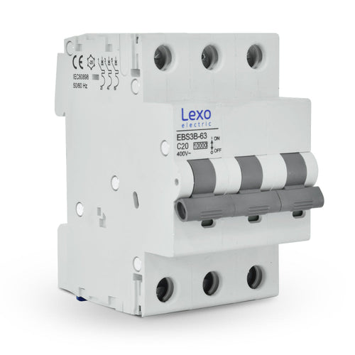 Interruptor automático 3X20A curva C 10kA