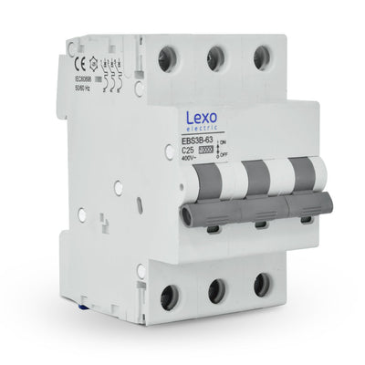 Interruptor automático 3X25A curva C 10kA