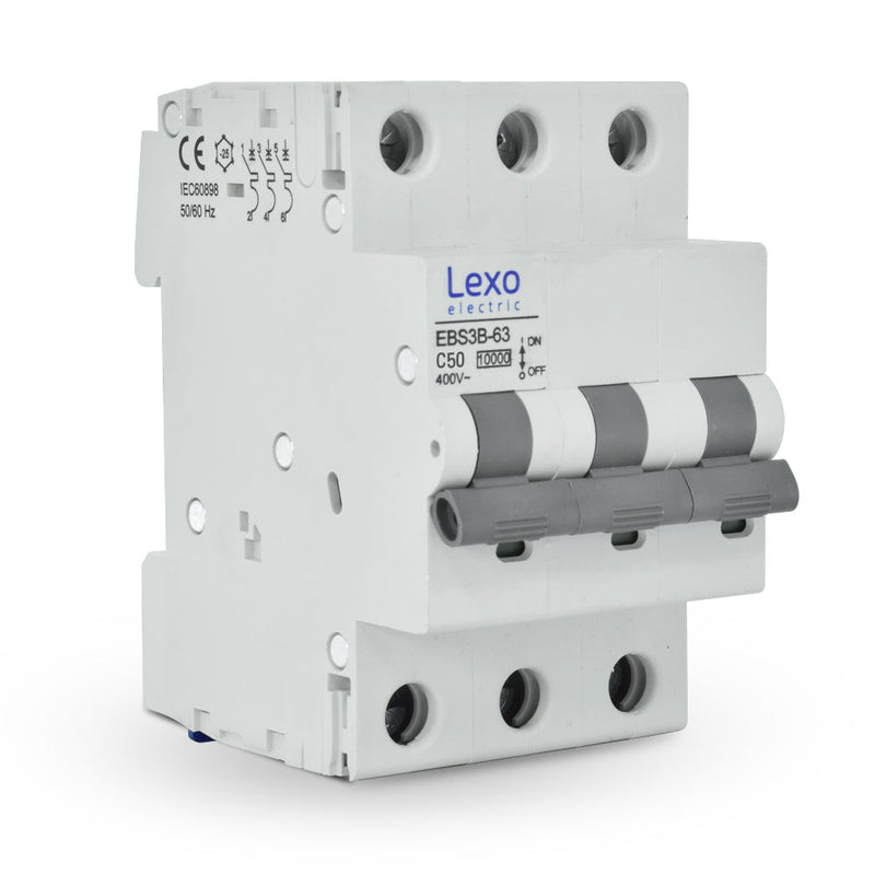 Interruptor automático 3X50A curva C 10kA
