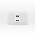 Toma USB 5V C.C. 1100MA blanco armado blanca - Miniatura 1