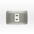 Toma USB 5V C.C. 2.1mA (Tipo A) blanco/plata armado - Miniatura 1