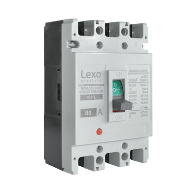 Interruptor caja moldeada fija LEXO 100L 3P 80A 35KA