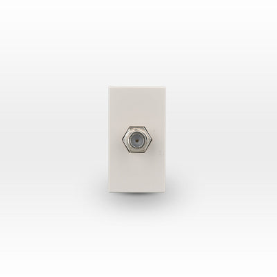 Módulo toma TV coaxial tipo F beige
