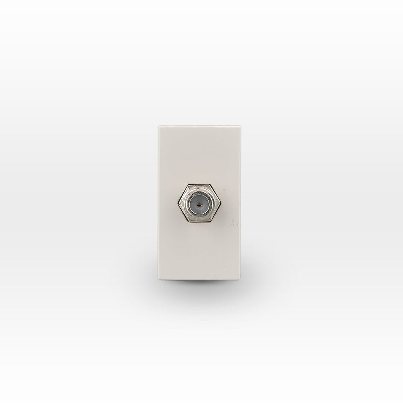 Módulo toma TV coaxial tipo F beige
