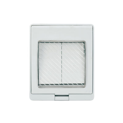 Contenedor IP55 con interruptor doble (9/15) 10A 250V, blanco