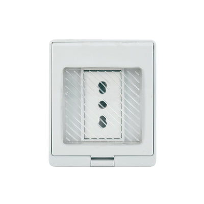 Contenedor IP55 con toma de corriente simple 10/16A 250V, blanco