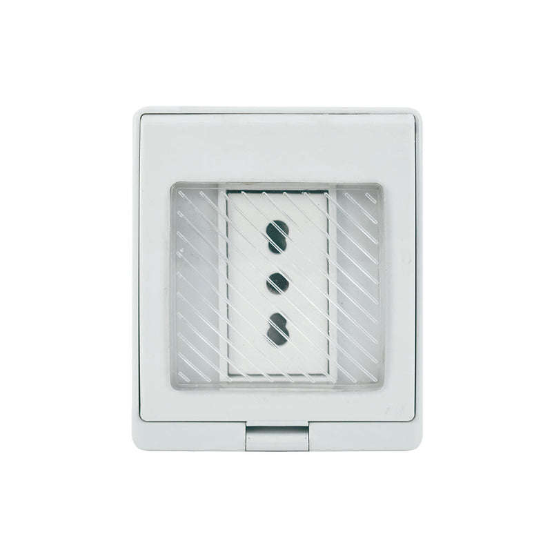 Contenedor IP55 con toma de corriente simple 10/16A 250V, blanco