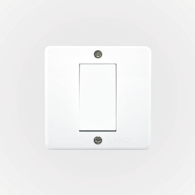 Casquete IP20 con interruptor simple (9/12) 10A 250V, blanco