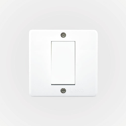 Casquete IP20 con interruptor simple (9/12) 10A 250V, blanco