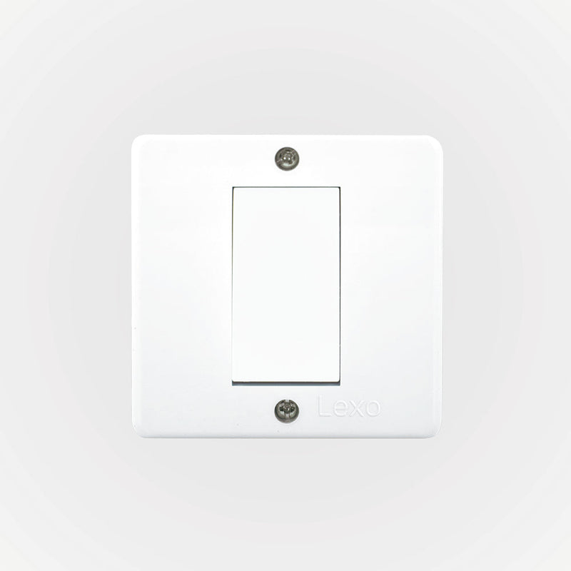 Casquete IP20 con interruptor simple (9/12) 10A 250V, blanco