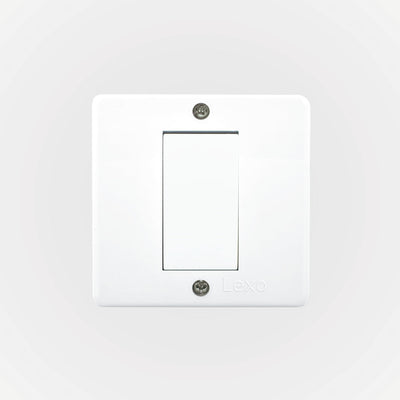 Casquete IP20 con interruptor simple (9/24) 10A 250V, blanco