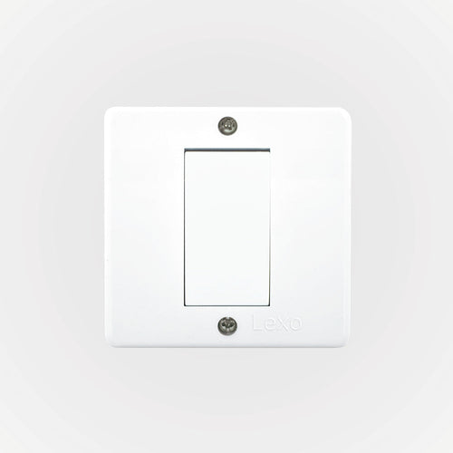 Casquete IP20 con interruptor simple (9/24) 10A 250V, blanco