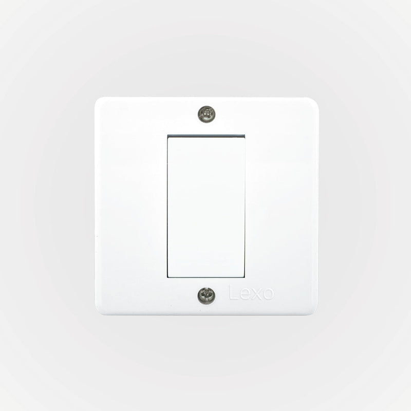 Casquete IP20 con interruptor simple (9/24) 10A 250V, blanco