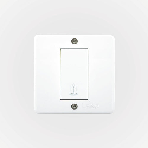 Casquete IP20 con pulsador NA 10A 250V, blanco
