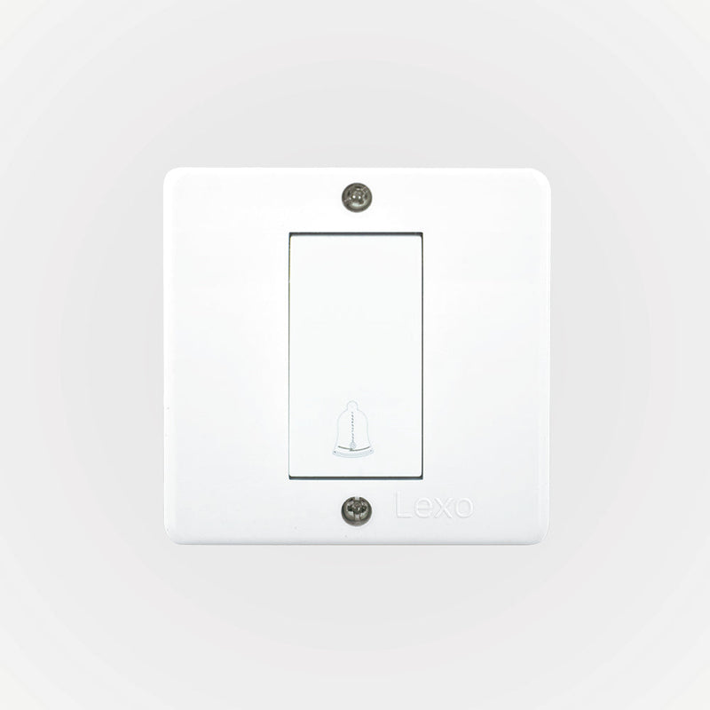 Casquete IP20 con pulsador NA 10A 250V, blanco