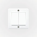 Casquete IP20 con interruptor doble (9/15) 10A 250V, blanco - Miniatura 1