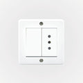 Casquete IP20 con interruptor (9/12) más toma corriente 10A 250V, blanco - Miniatura 1