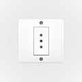 Casquete IP20 con toma corriente simple 10A 250V, blanco - Miniatura 1