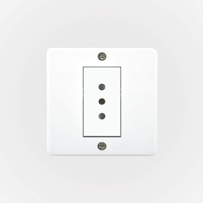 Casquete IP20 con toma corriente simple 10A 250V, blanco
