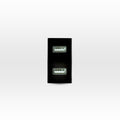 Módulo USB 2 puertos 5V C.C. 2.1A café - Miniatura 1