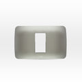 Placa 1 módulo color plata - Miniatura 1