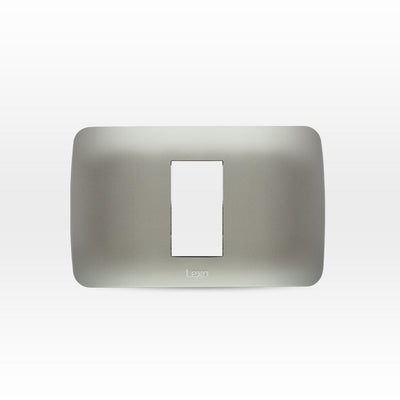 Placa 1 módulo color plata