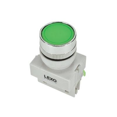 Pulsador 22mm., verde, 1NO